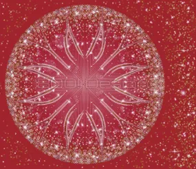 Spandex Circle Panel Lover Red Tween - Glitter Stardust