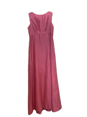 1960's Bubblegum Pink Raw Silk Gown by Ira Curtis