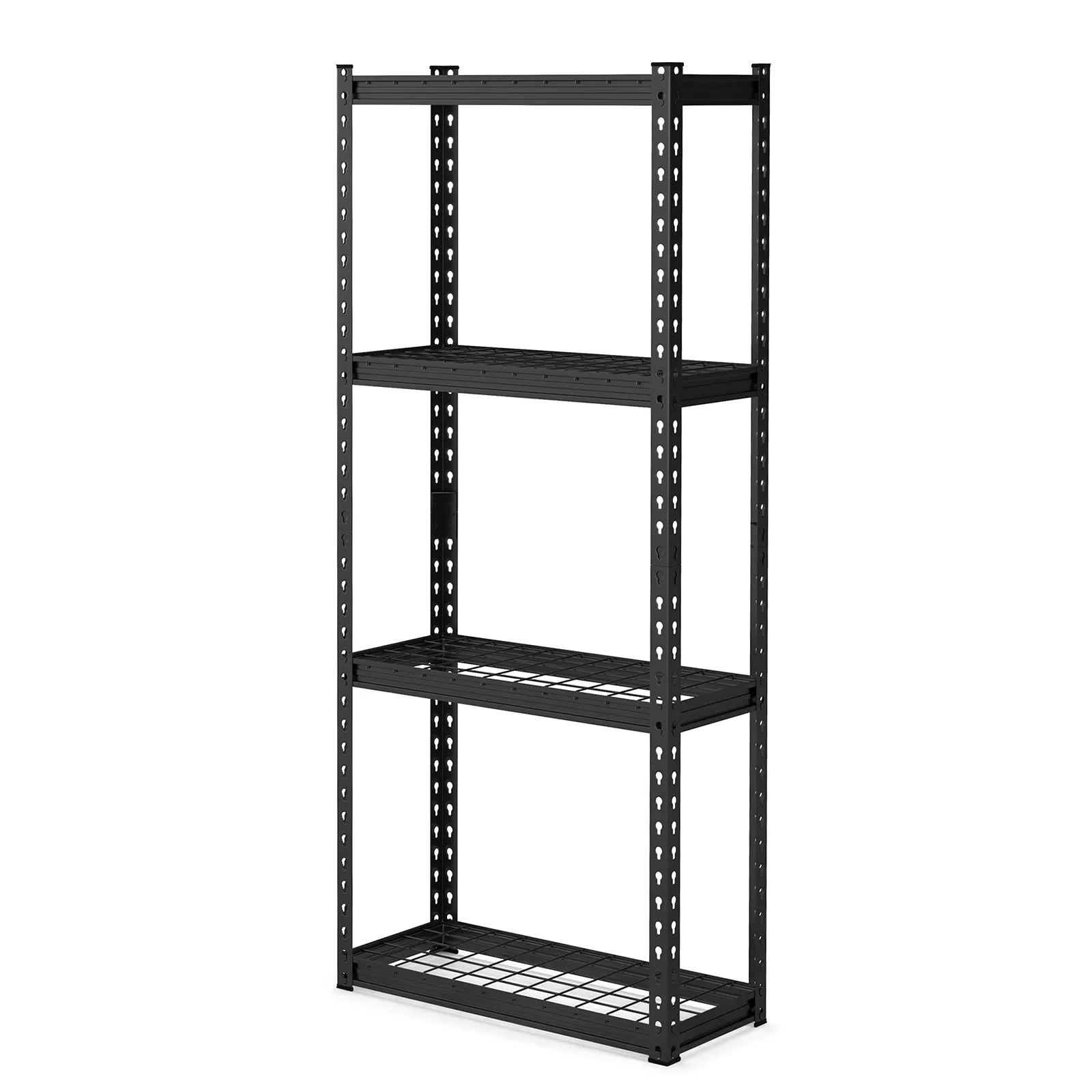 4-Tier Garage Metal Storage Shelves Utility Storage Rack Organizer-Black