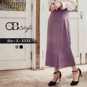 A LINE CHIFFON MIDI SKIRT