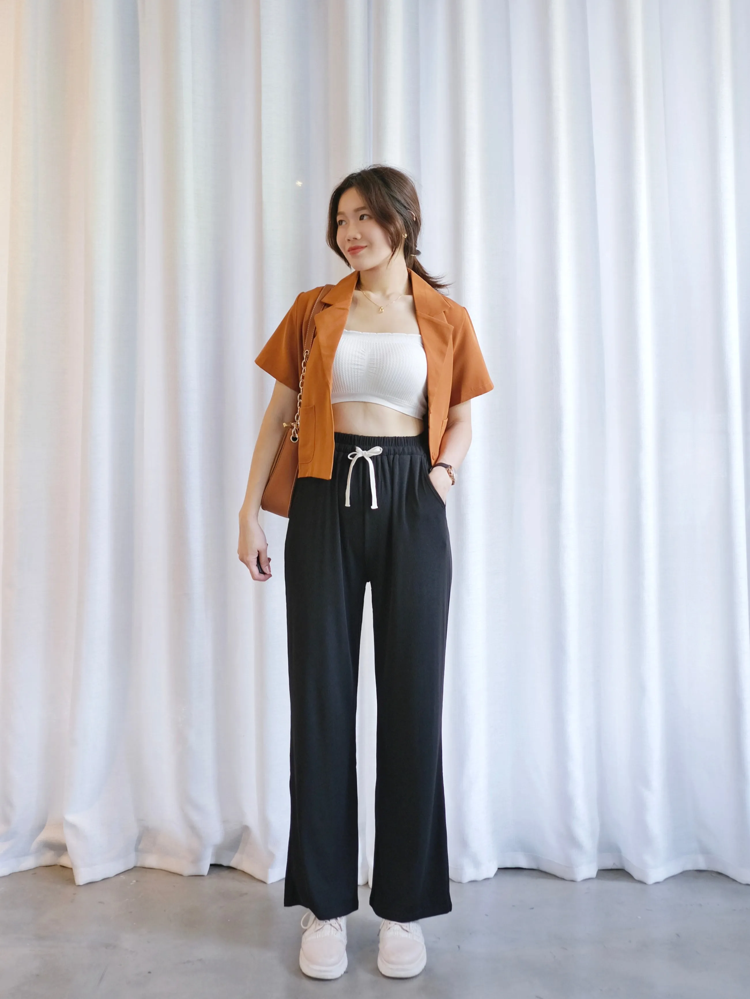 ACEWIN Basic Drawstring Waist Long Pants (Free Size) 501764