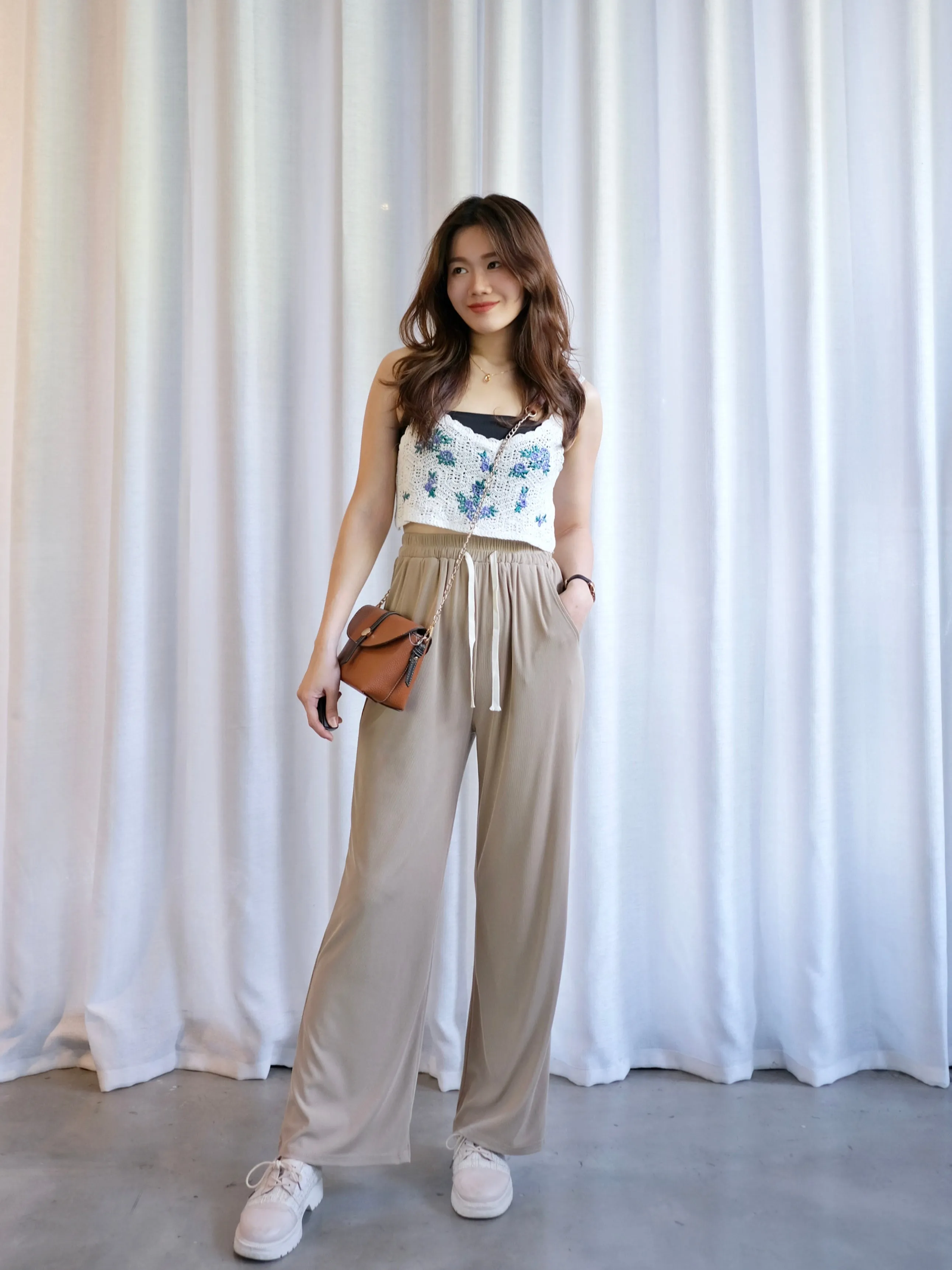 ACEWIN Basic Drawstring Waist Long Pants (Free Size) 501764