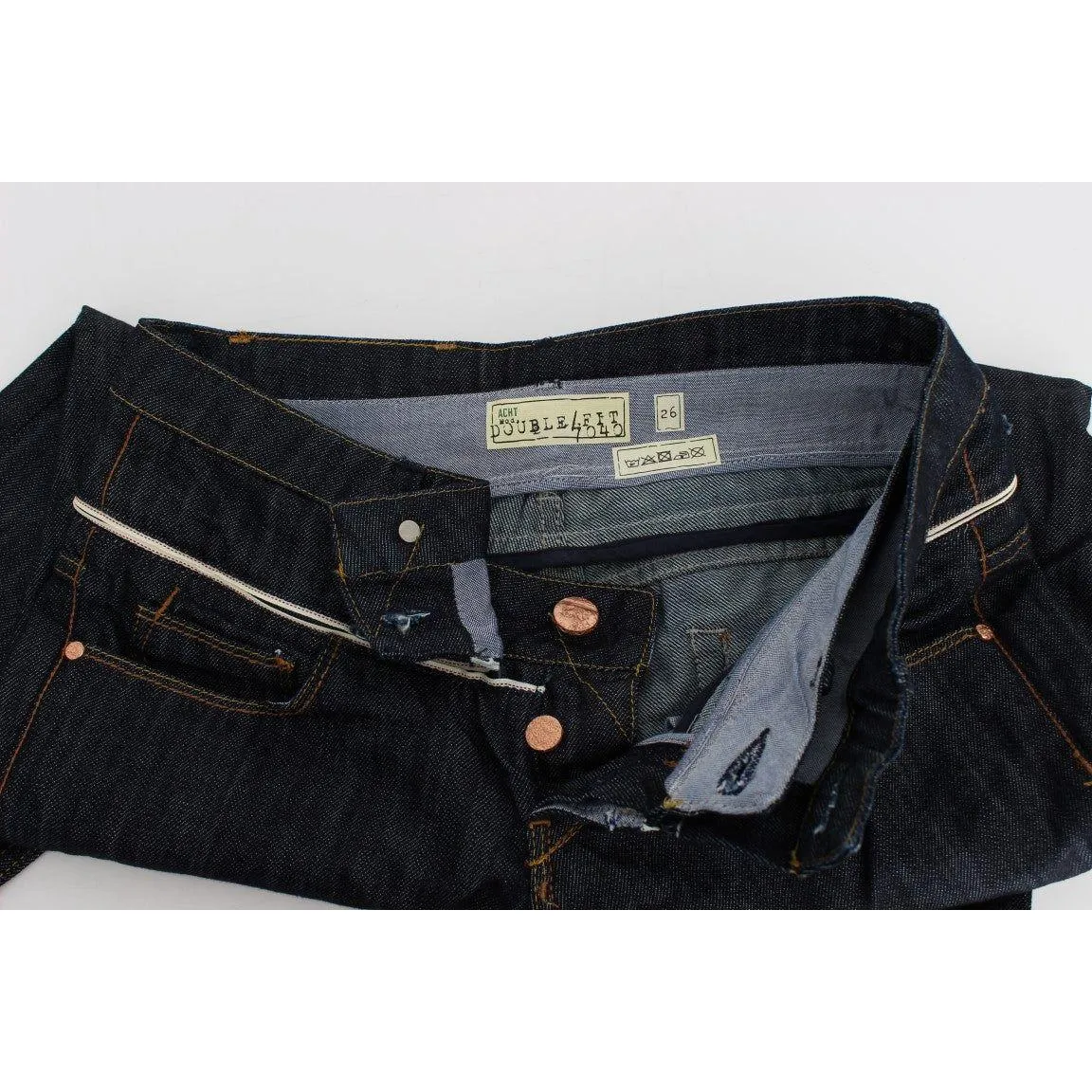 Acht Elegant Straight Leg Dark Blue Jeans