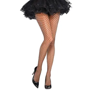 Adult Black Diamond Net Silver Shimmer Tights