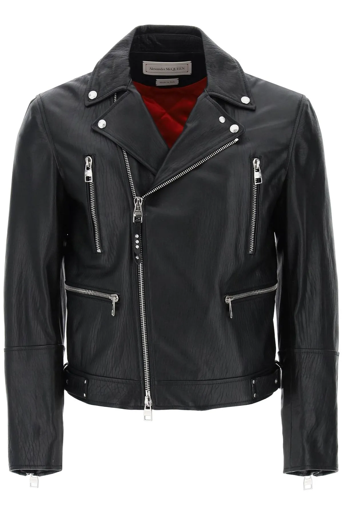 Alexander mcqueen leather biker jacket