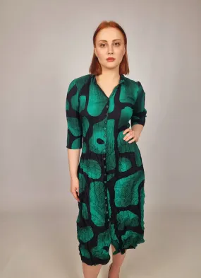 Alquema Green Toscan Nehru Tunic Dress/Coat