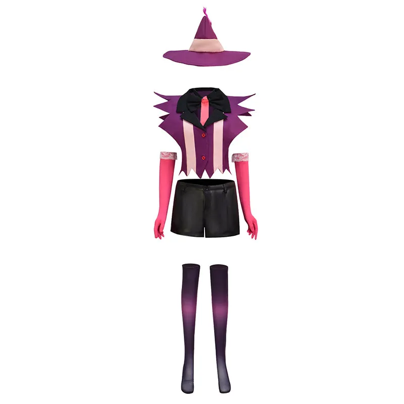 Anger Dust Cosplay Costume Hazbin Hotel Uniform Pendant Hat Halloween Party Suit