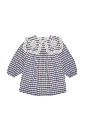 Arinola Dress - Blue & Purple Checks