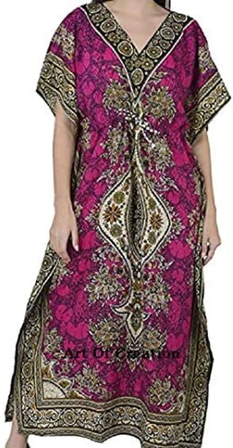 Art Of Creation Ladies Long Kaftans Kimono Maxi Style Dresses Women in Regular to Plus Size Cover up