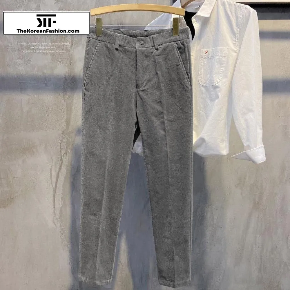 Autumn and Winter Thickened Corduroy Pants