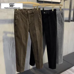 Autumn and Winter Thickened Corduroy Pants