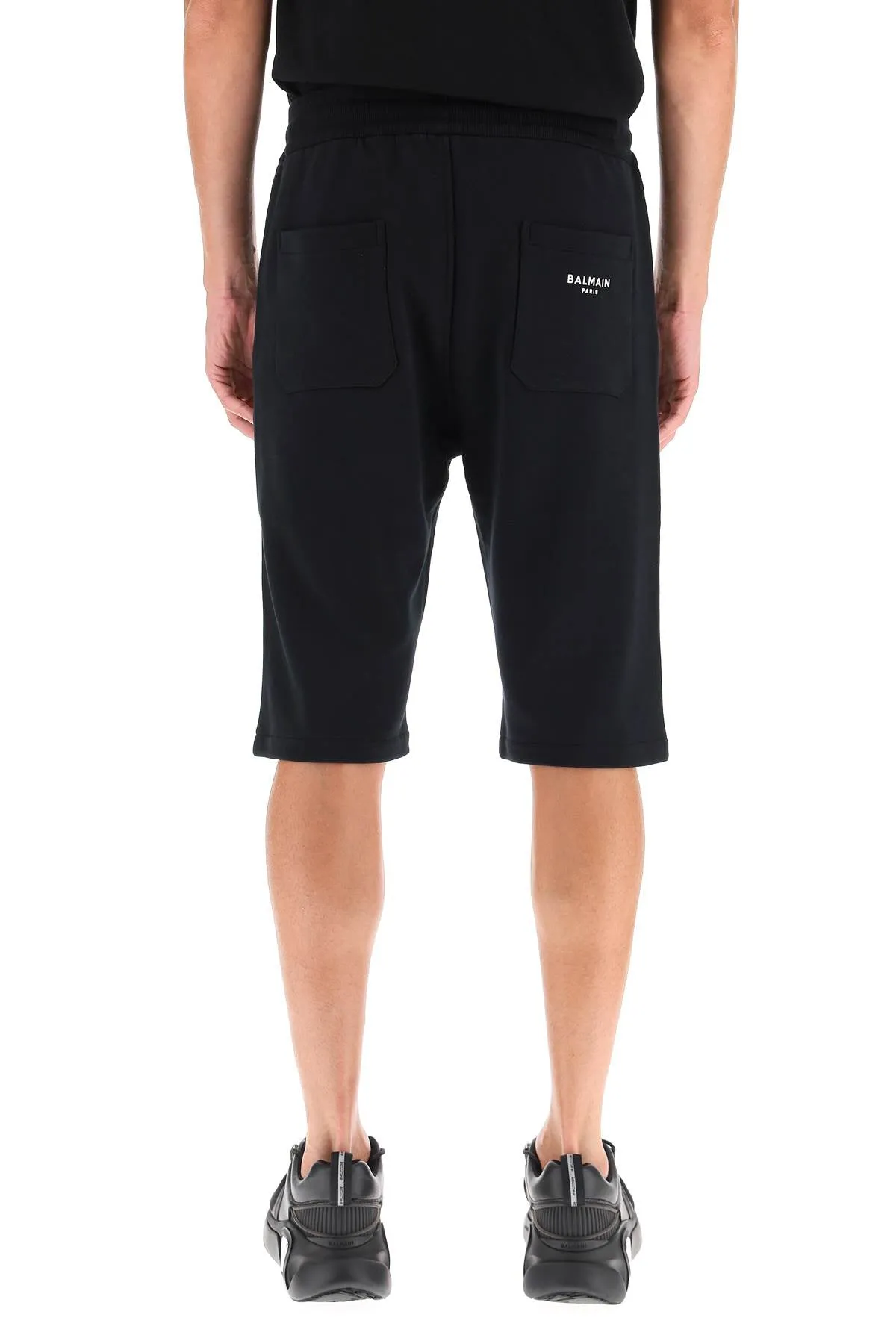 Balmain sweatshorts with flocked logo