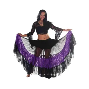 Belly Dance Lace & Sheer 25 Yard Skirt | LACE OF BELEZA