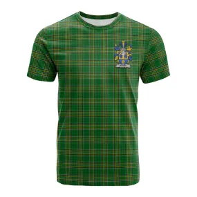 Bennis Irish Clan Tartan Cotton T-shirt with Coat of Arms