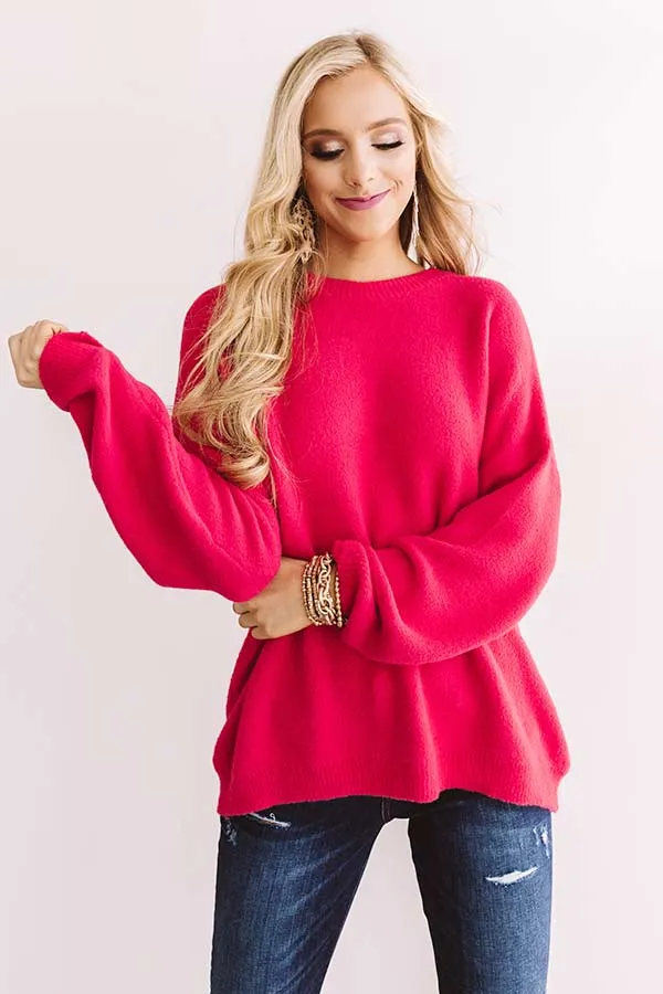 Better Than The Rest Shift Sweater In Raspberry