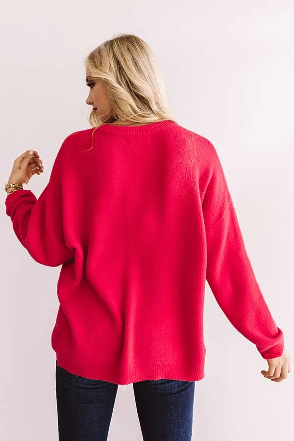 Better Than The Rest Shift Sweater In Raspberry