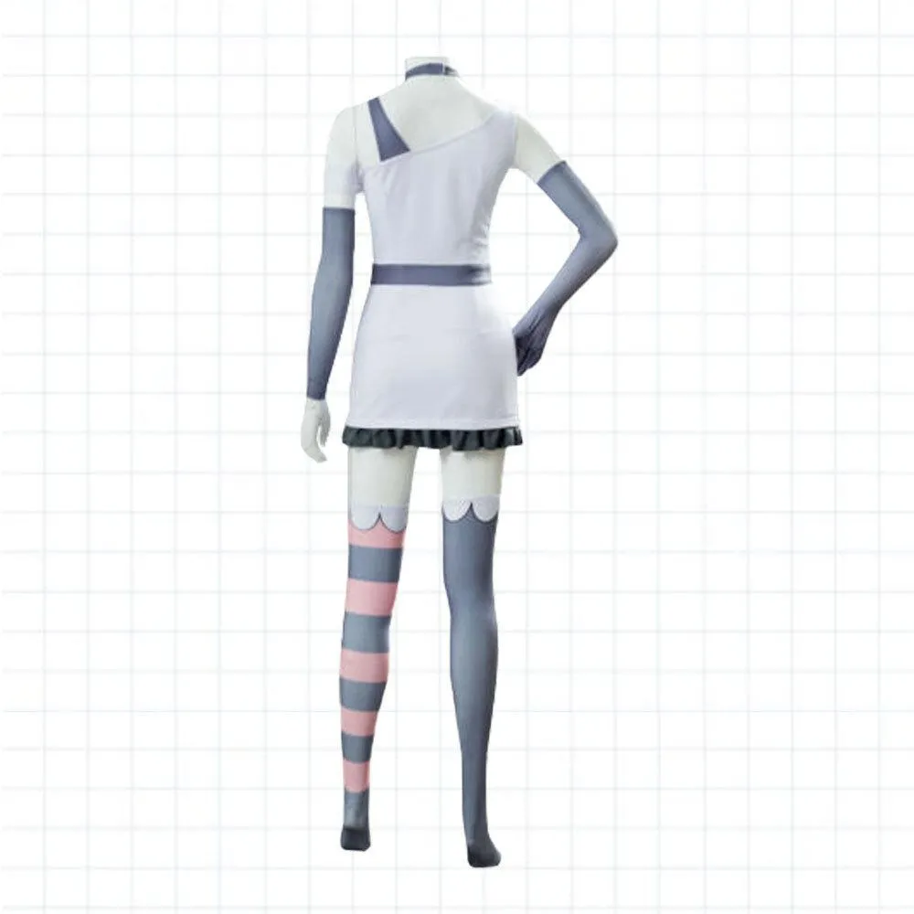 Black White Hazbin Hotel Adult Cosplay Costume Outfits Halloween Carnival Suit