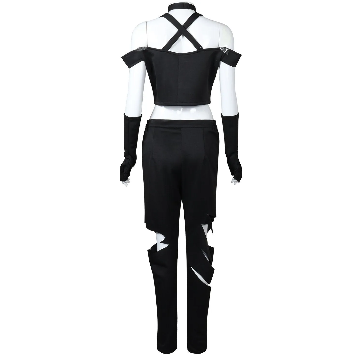 Black White Hazbin Hotel Adult Cosplay Costume Outfits Halloween Carnival Suit