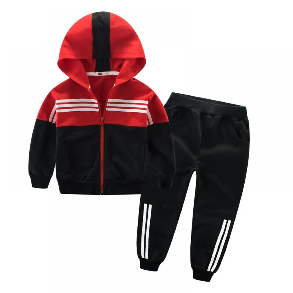 Boys Sports Set Autumn and Spring Hoodie Coat and Pants Set Baby Clothes Wholesale Bulk