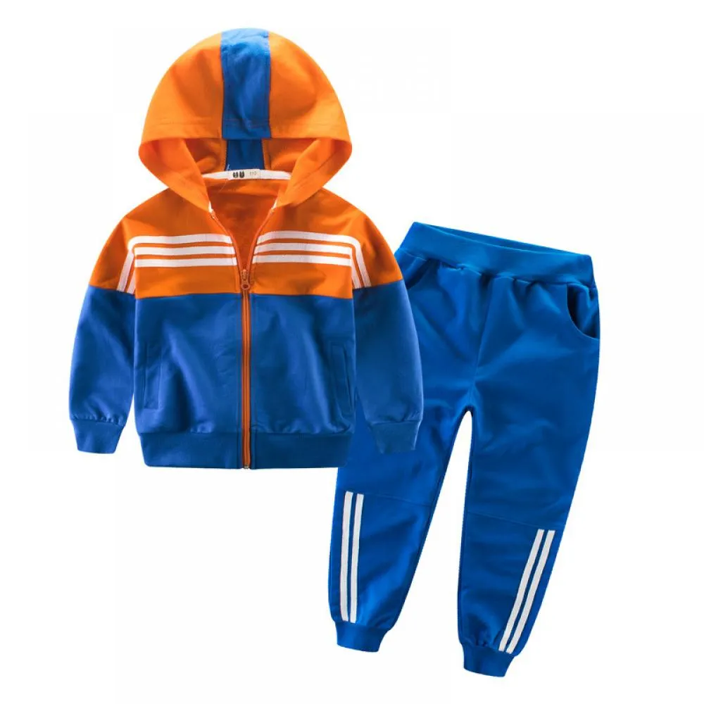 Boys Sports Set Autumn and Spring Hoodie Coat and Pants Set Baby Clothes Wholesale Bulk