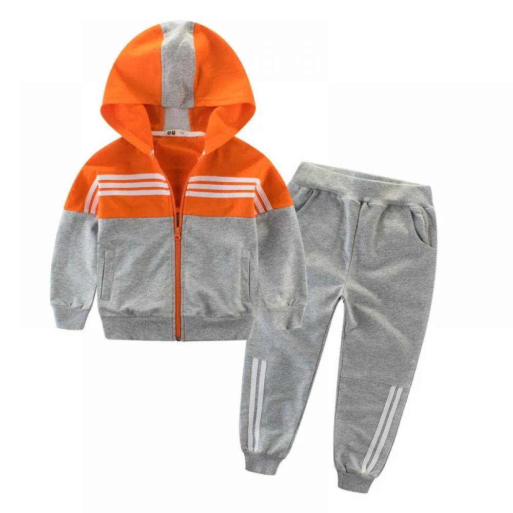 Boys Sports Set Autumn and Spring Hoodie Coat and Pants Set Baby Clothes Wholesale Bulk