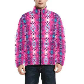 Bright Wave Men's Stand Collar Padded Jacket