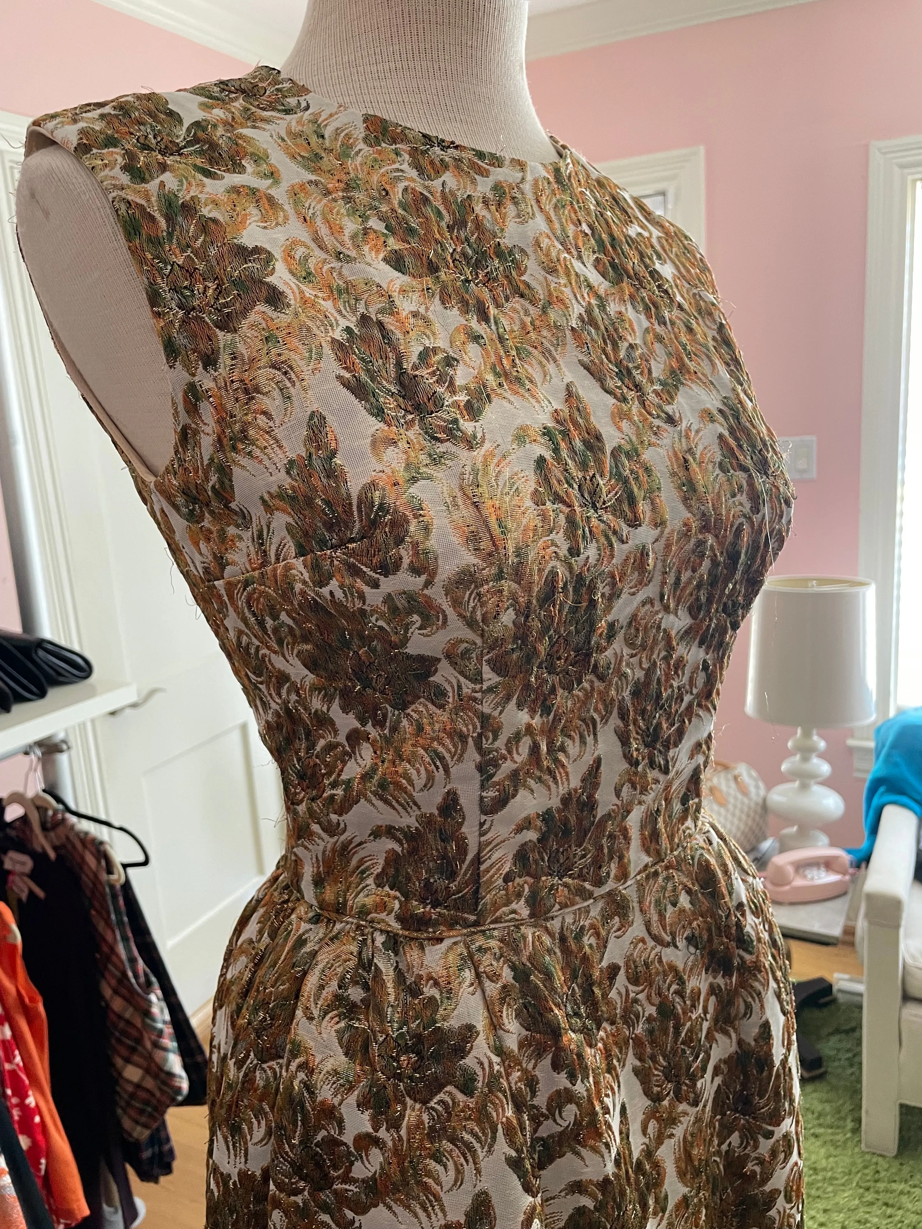 Brocade Leaf Dress