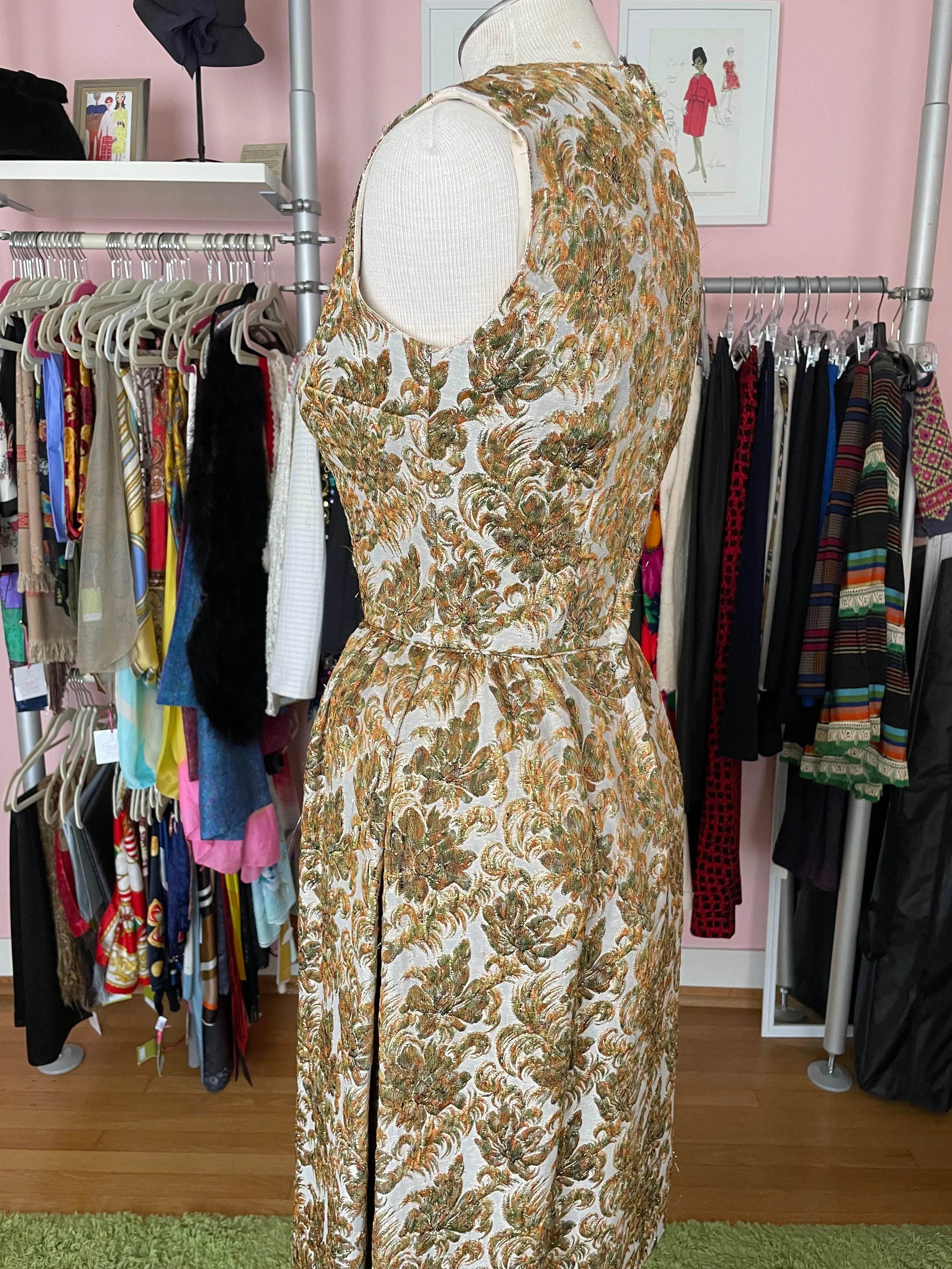 Brocade Leaf Dress