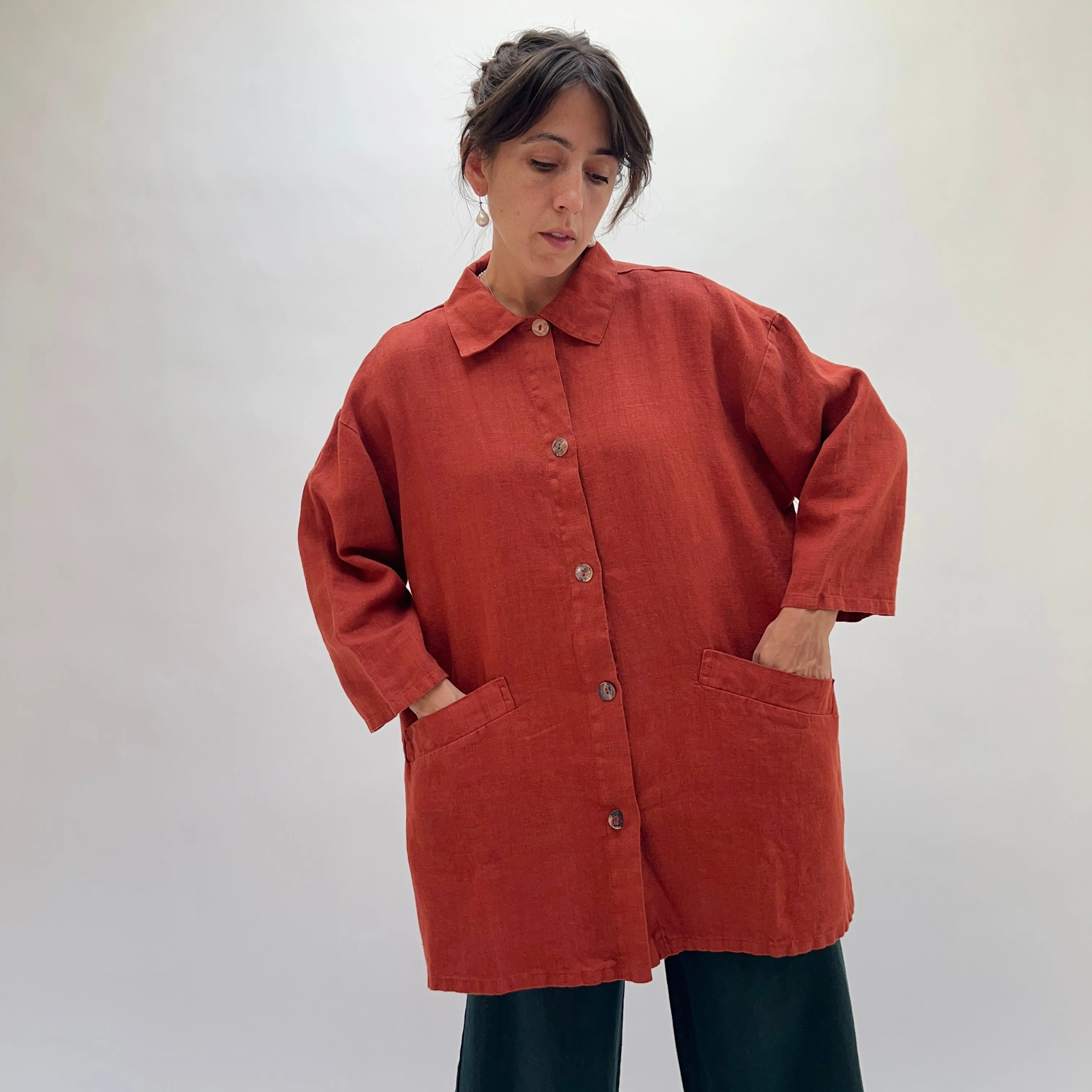 Bryn Walker | Heavy Linen Katherine Jacket in Aperitivo