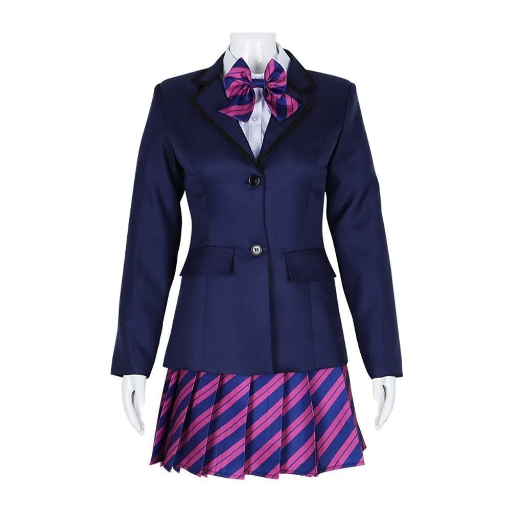 Can't Communicate Uniform Dress Cosplay Costume Skirt Outfit Anime Halloween Shirt Coat with Tie for Women