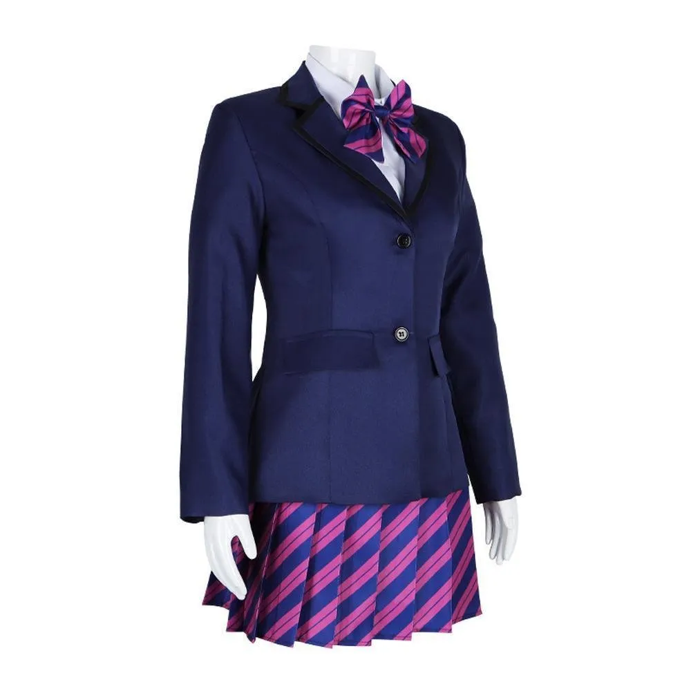 Can't Communicate Uniform Dress Cosplay Costume Skirt Outfit Anime Halloween Shirt Coat with Tie for Women