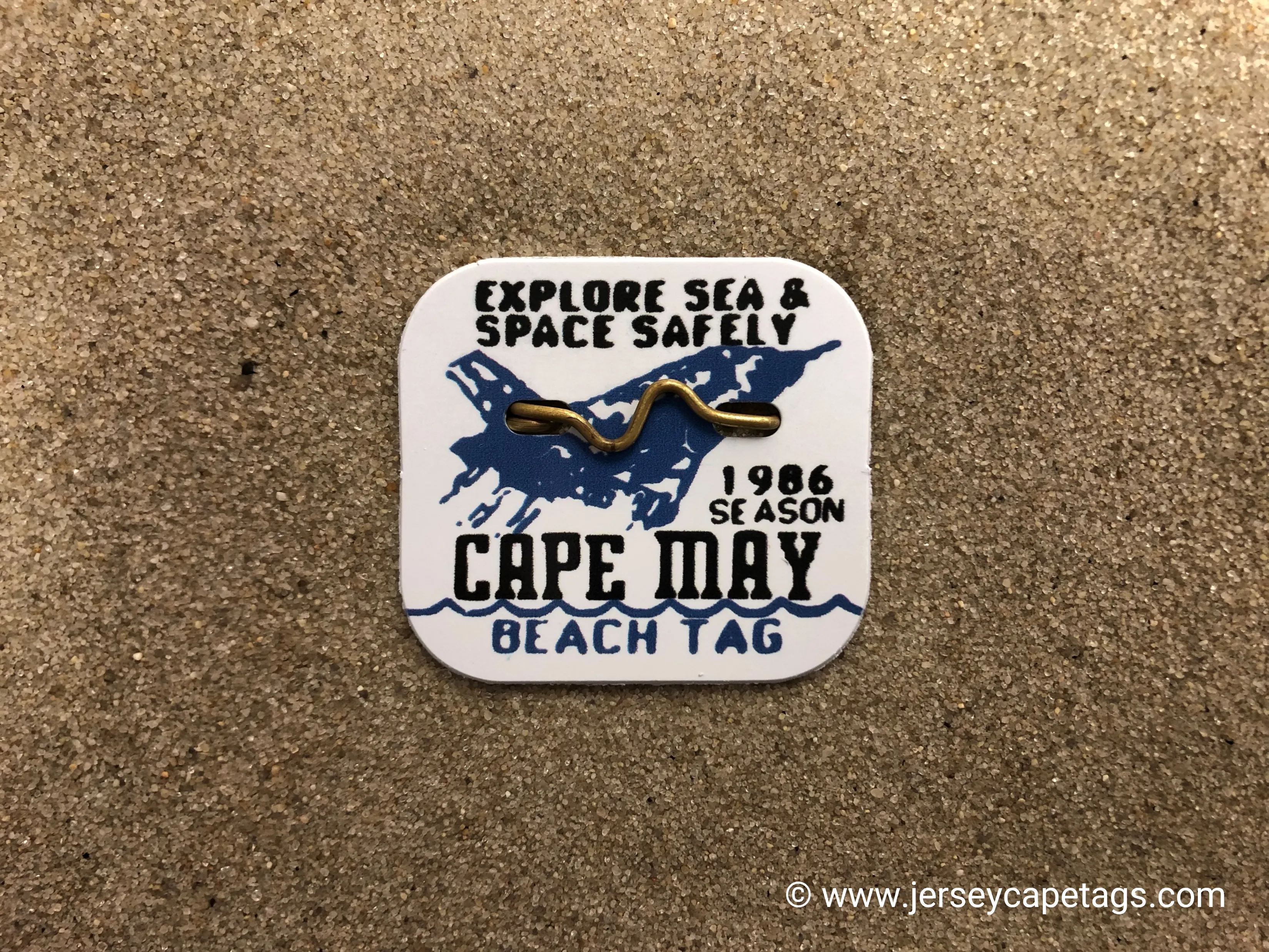 Cape May 1986 Seasonal Beach Tag