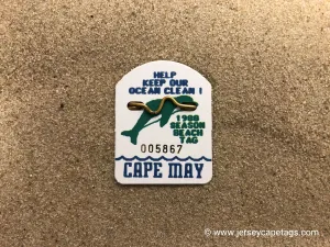 Cape May 1988 Seasonal Beach Tag