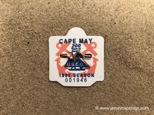 Cape May 1990 Seasonal Beach Tag