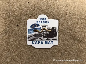 Cape May 1991 Seasonal Beach Tag