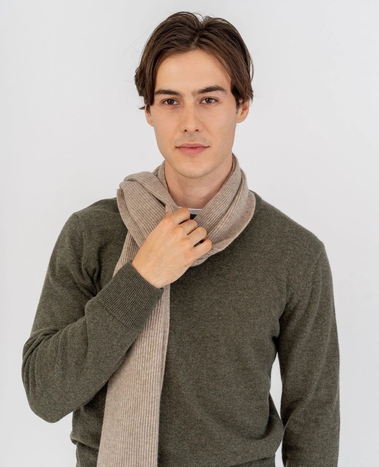 Cashmere Ribbed Scarf