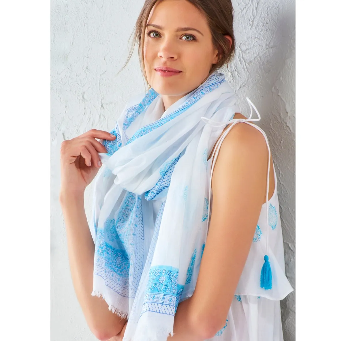 Charlie Paige Cotton Woven Scarf