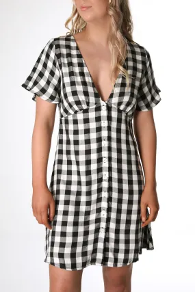 Checkers Jayne Dress Black