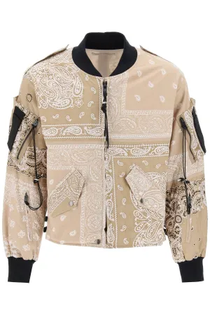 Children of the discordance bomber jacket with bandana motif