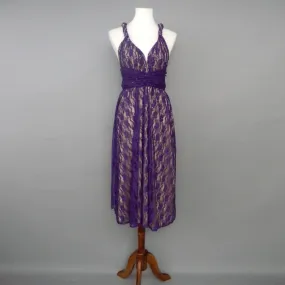 CHOIR Purple Lace Infinity Dress Midi