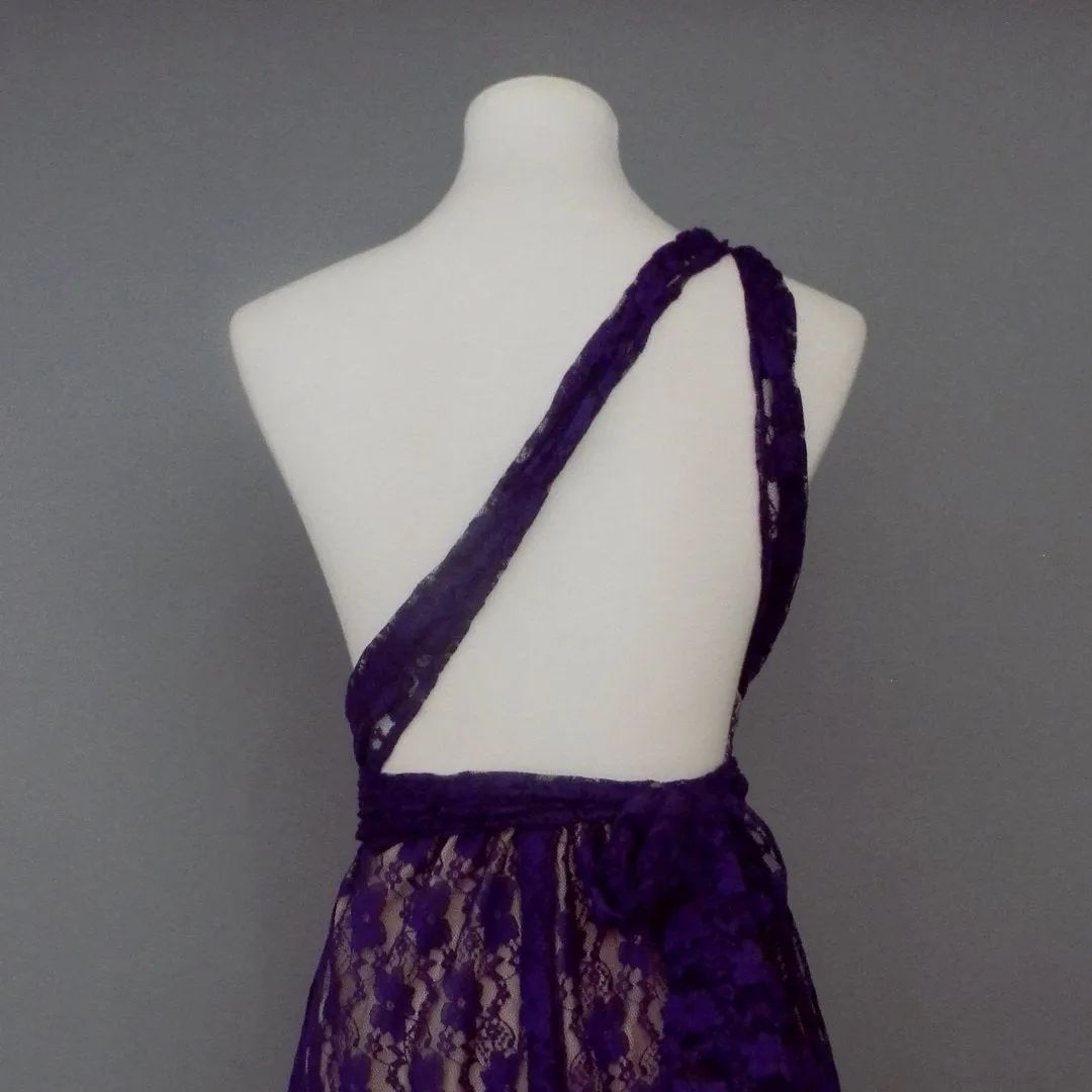 CHOIR Purple Lace Infinity Dress Midi