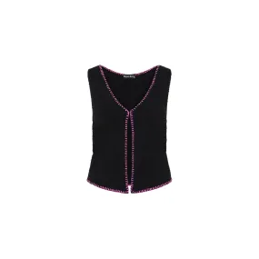 Classic Knit Vest - Black