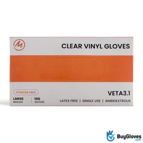 Clear Vinyl Powder-Free Gloves 1000 Count