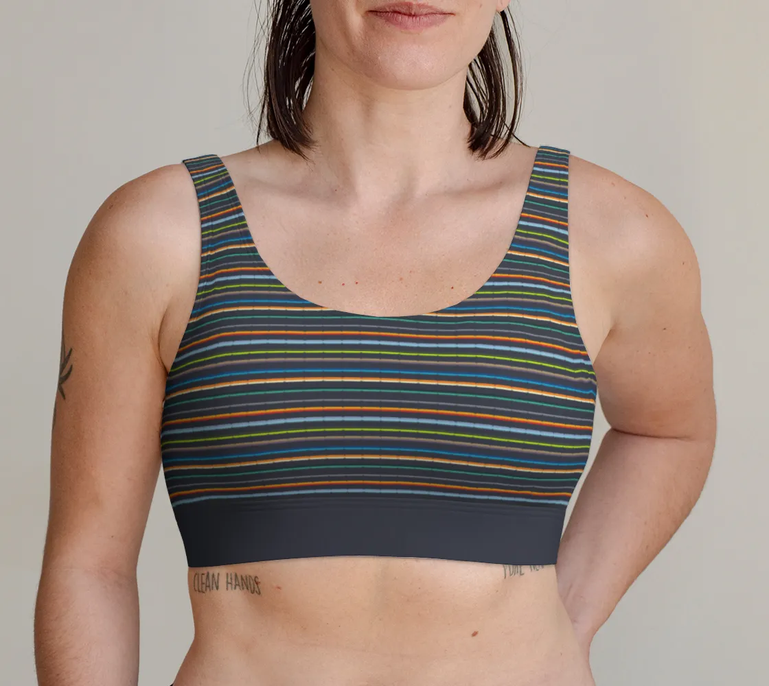 Colorfully Striped Scoop Bralette