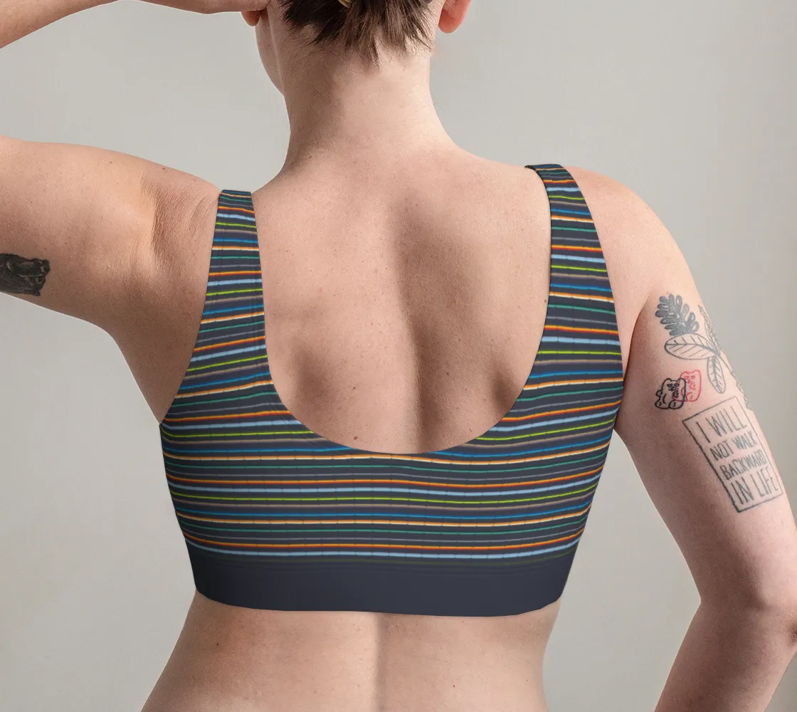 Colorfully Striped Scoop Bralette