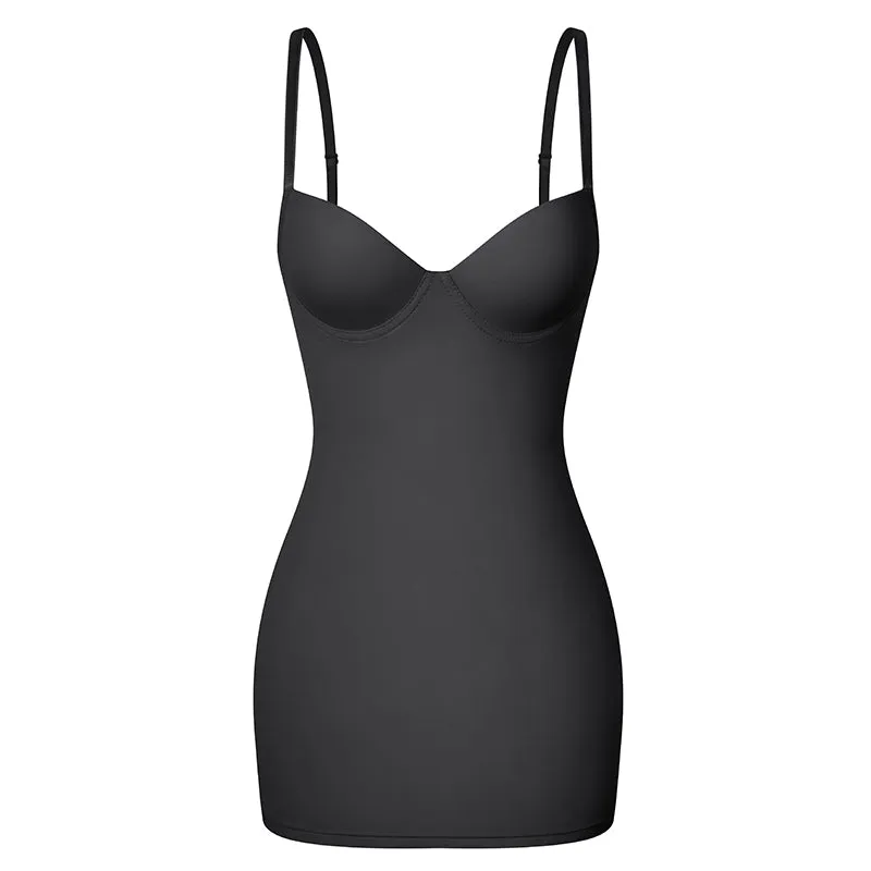 Contour Slip Dress With Bra