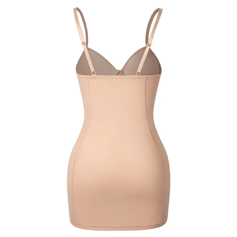 Contour Slip Dress With Bra