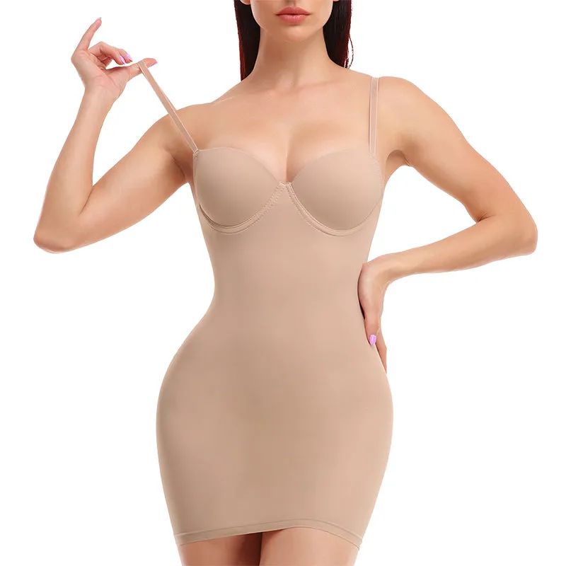 Contour Slip Dress With Bra