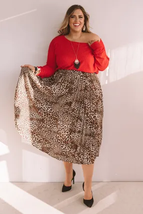 Craving Cozy Waffle Knit Tunic Top in Red Curves