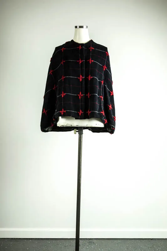 Crop Wool Cape